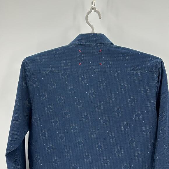 Robert Graham blue Aztec western indigenous blue button down s SIZE xl - Picture 8 of 10